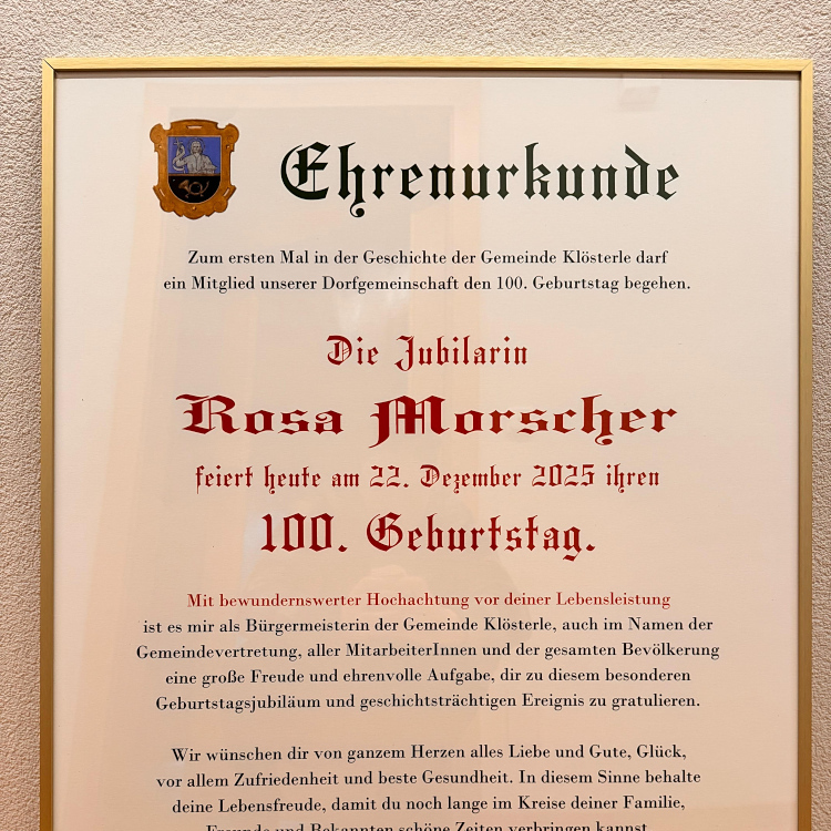 100. Geburtstag von Rosa Morscher